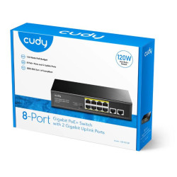 SWITCH ETHERNET GIGABIT 8 PTOS POE   2 UPLINK