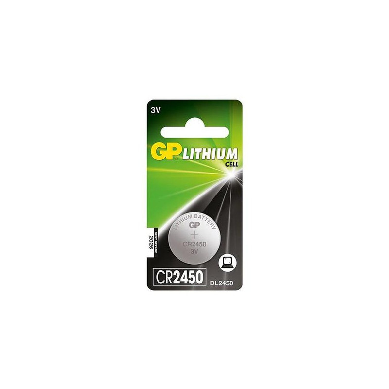 PILA DE BOTON CR2450 GP 24 50x5mm 3V 610mAh PILA DE BOTON CR2450 GP 24 50x5mm 3V 610mAh