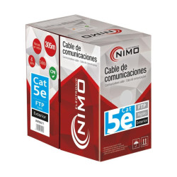 BOBINA CABLE DE RED FTP CCA CAT 5E EXT  NEGRO 305m