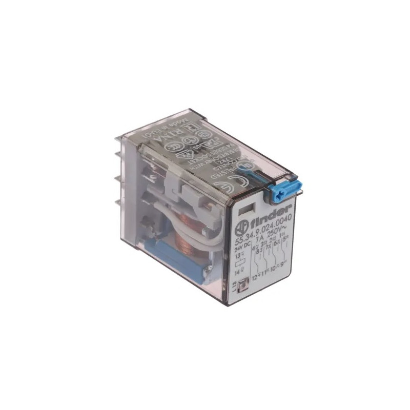 RELE DE POTENCIA 4 POLOS 4PDT 24VDC 7A