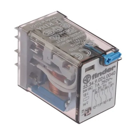 RELE DE POTENCIA 4 POLOS 4PDT 24VDC 7A