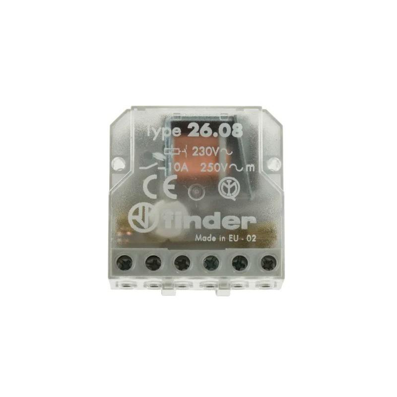 TELERRUPTOR 230VAC 10A DPST-2NO FINDER 26 08 8 230