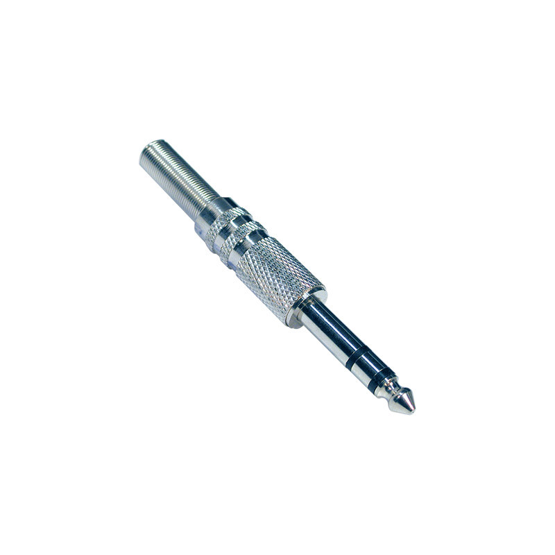 JACK ESTEREO 6 3MM MACHO CON CAPUCHON METALICO JACK ESTEREO 6 3MM MACHO CON CAPUCHON METALICO