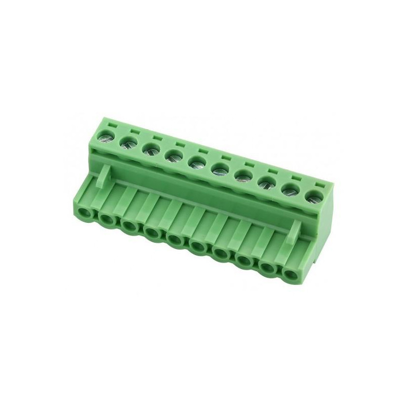 REGLETA/CLEMA HEMBRA AEREA 10 PINES R 5 08MM VERDE