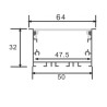 PERFIL DE ALUMINIO EPYF 32X64X2000MM