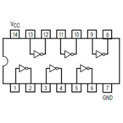 C I  7404   SN74L04N 14 PINES PDIP