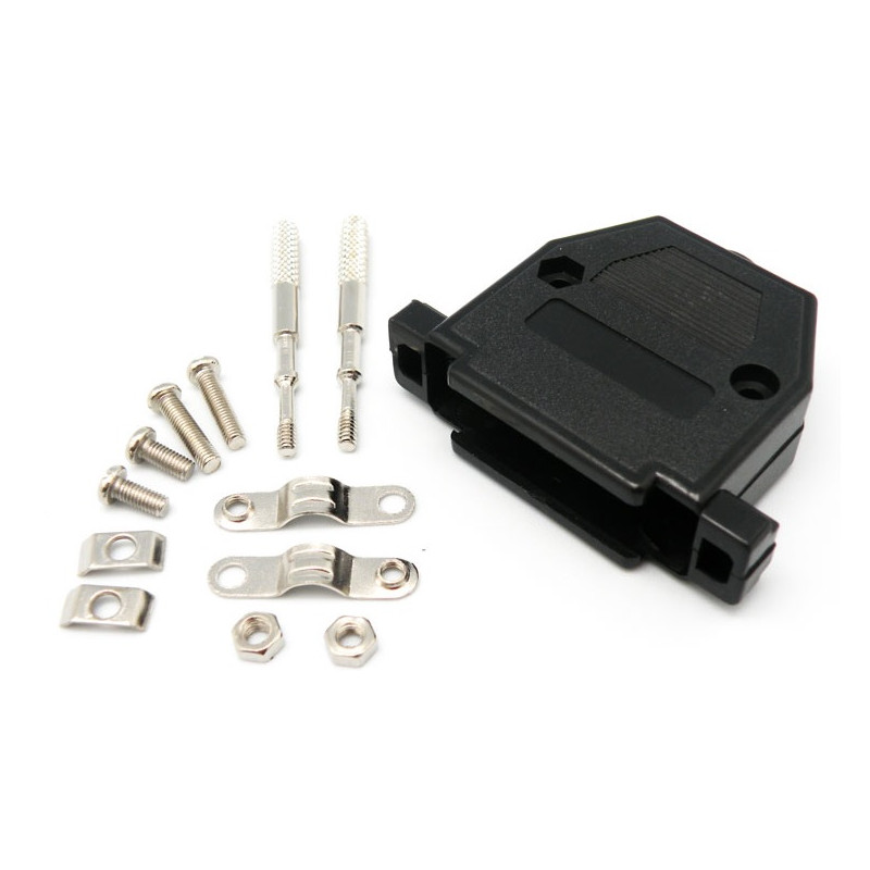 CARCASA CONECTOR DB25 PLASTICO TORNILLO LARGO
