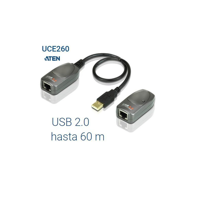 EXTENSOR USB 2 0 POR CABLE DE RED HASTA 60m