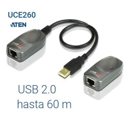 EXTENSOR USB 2 0 POR CABLE DE RED HASTA 60m