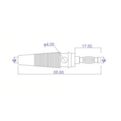 BANANA 4MM FUNDA GOMA AMARILLA