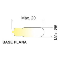 LAMPARITA DE FILAMENTO 12V 0 1A 1 2W BASE PLANA