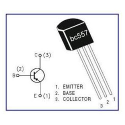 TRANSISTOR BC557C PNP 45V 100mAh TO92