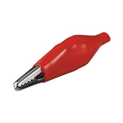 PINZA COCODRILO 55mm AISLADA ROJA