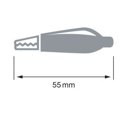 PINZA COCODRILO 55mm AISLADA ROJA