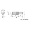CONECTOR RCA HEMBRA NEGRA METALICO CON MUELLE