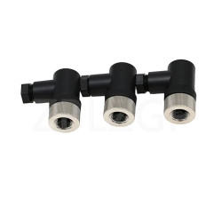 CONECTOR DE SENSOR M12 HEMBRA 4 PINES ACODADO