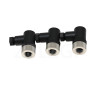 CONECTOR DE SENSOR M12 HEMBRA 4 PINES ACODADO