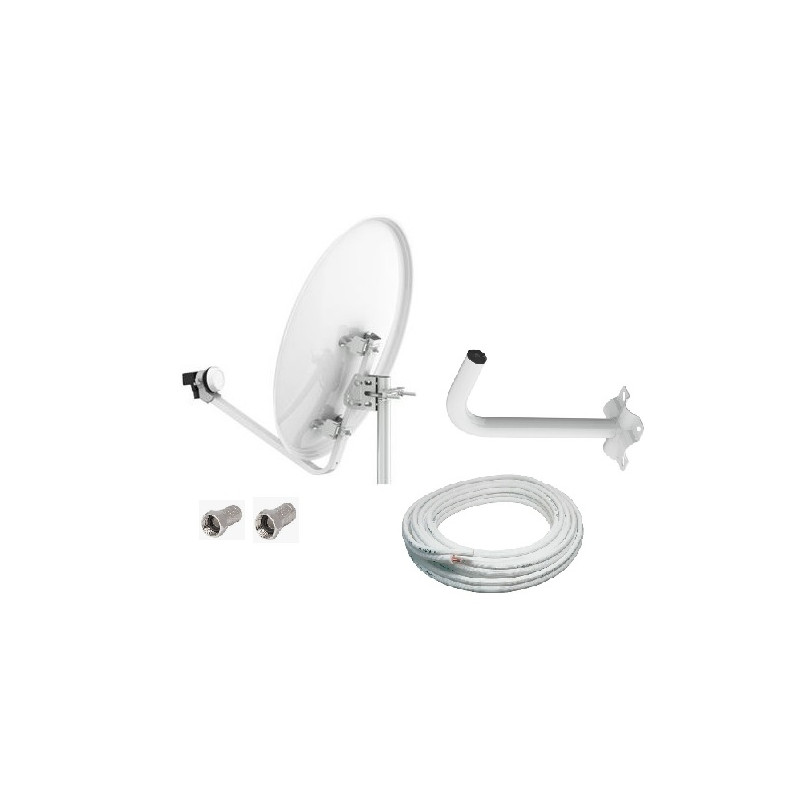 KIT PARABOLICA 60cms LNB CABLE 20m