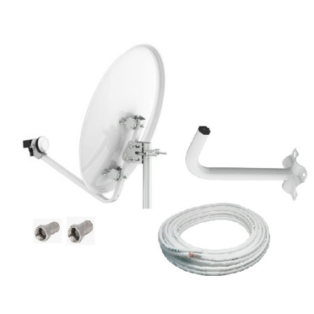 KIT PARABOLICA 60cms LNB CABLE 20m