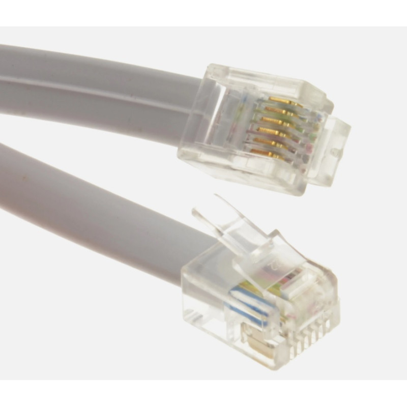 CABLE TELEFONICO 6 HILOS RJ12 5 METROS CABLE TELEFONICO 6 HILOS RJ12 5 METROS