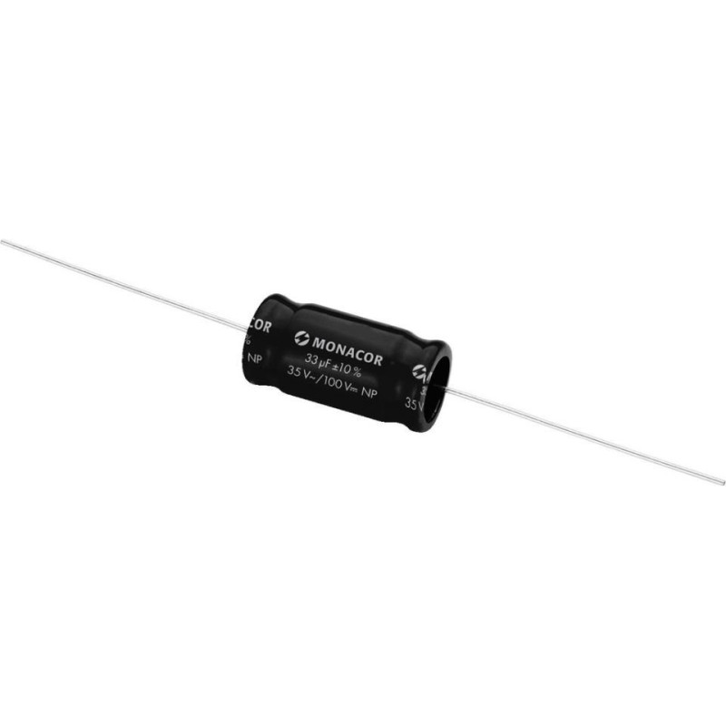CONDENSADOR ELECTROLITICO BIPOLAR 33 µF 35VAC CONDENSADOR ELECTROLITICO BIPOLAR 33 µF 35VAC