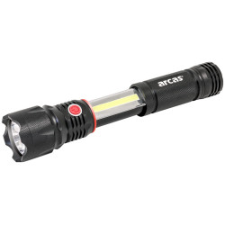 LINTERNA MANO LED METALICA 3 MODOS BASE MAGNETICA