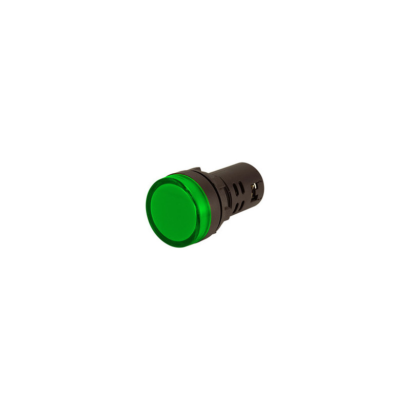 PILOTO LED MULTICHIP VERDE 230VAC IP65 Ø22mm PILOTO LED MULTICHIP VERDE 230VAC IP65 Ø22mm