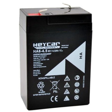 BATERIA 6V 4 5A PLOMO AGM 70x101x48mm HEYCAR