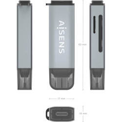 LECTOR DE TARJETA AISENS ASCR-2A09 USB-C 3 1