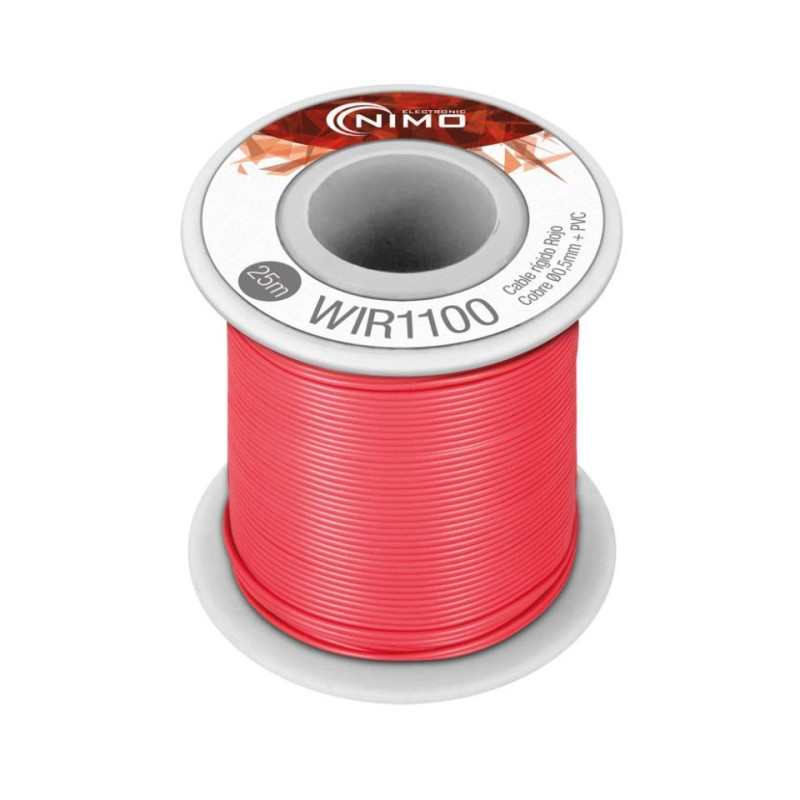 CABLE UNIPOLAR RIGIDO 0 5mm ROJO ROLLO 25m CABLE UNIPOLAR RIGIDO 0 5mm ROJO ROLLO 25m