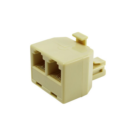 ADAPTADOR TELEFONICO DOBLE RJ11 6P 4C