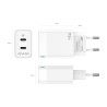 CARGADOR DE PARED AISENS 45W 2XUSB TIPO-C