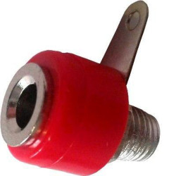 BORNE ROJO  30A BANANA HEMBRA Ø4mm CHASIS