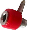 BORNE ROJO  30A BANANA HEMBRA Ø4mm CHASIS