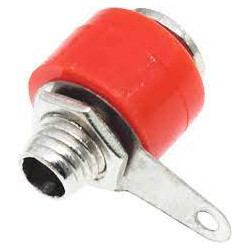 BORNE ROJO  30A BANANA HEMBRA Ø4mm CHASIS