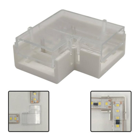 CONECTOR EN L PARA TIRA LED IP68 8MM