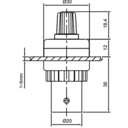 POTENCIOMETRO MULTIVUELTA 2K 22mm