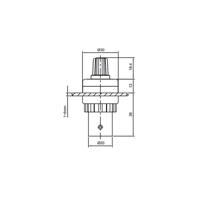 POTENCIOMETRO MULTIVUELTA 2K 22mm