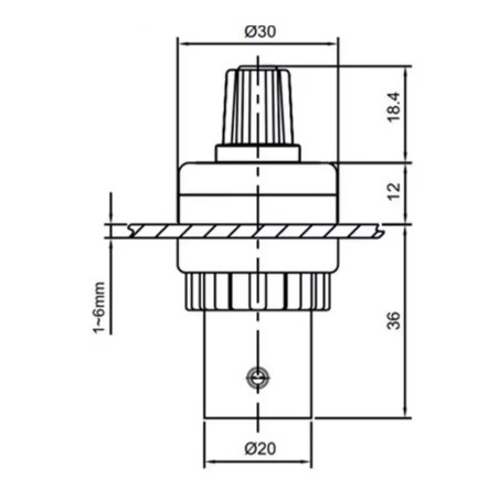 POTENCIOMETRO MULTIVUELTA 2K 22mm