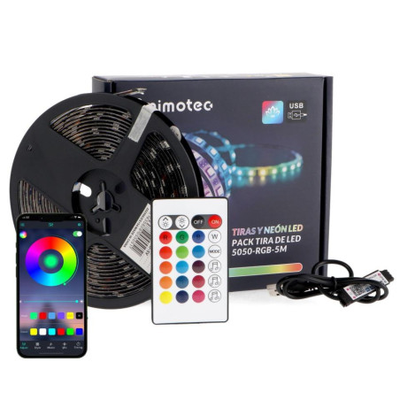 TIRA DE LED USB 5V 5050 RGB IP20 5 METROS