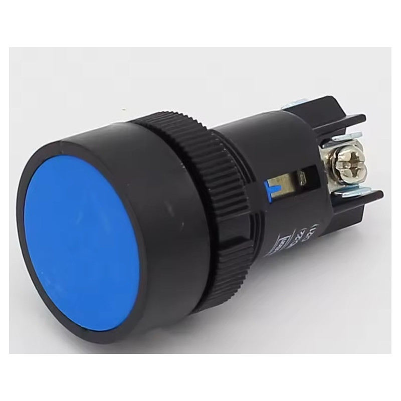 PULSADOR DE BOTON 22MM N/ABIERTO AZUL
