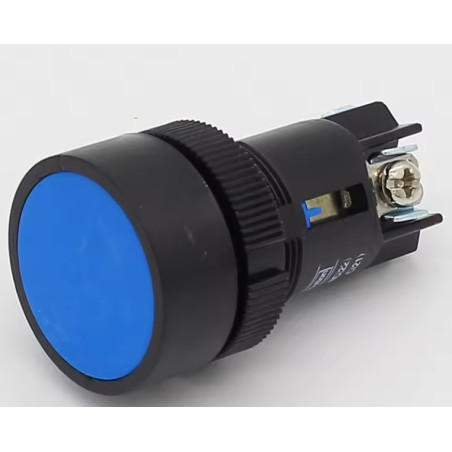 PULSADOR DE BOTON 22MM N/ABIERTO AZUL