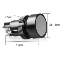 PULSADOR DE BOTON 22MM N/ABIERTO AZUL