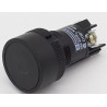 PULSADOR DE BOTON 22MM N/ABIERTO NEGRO