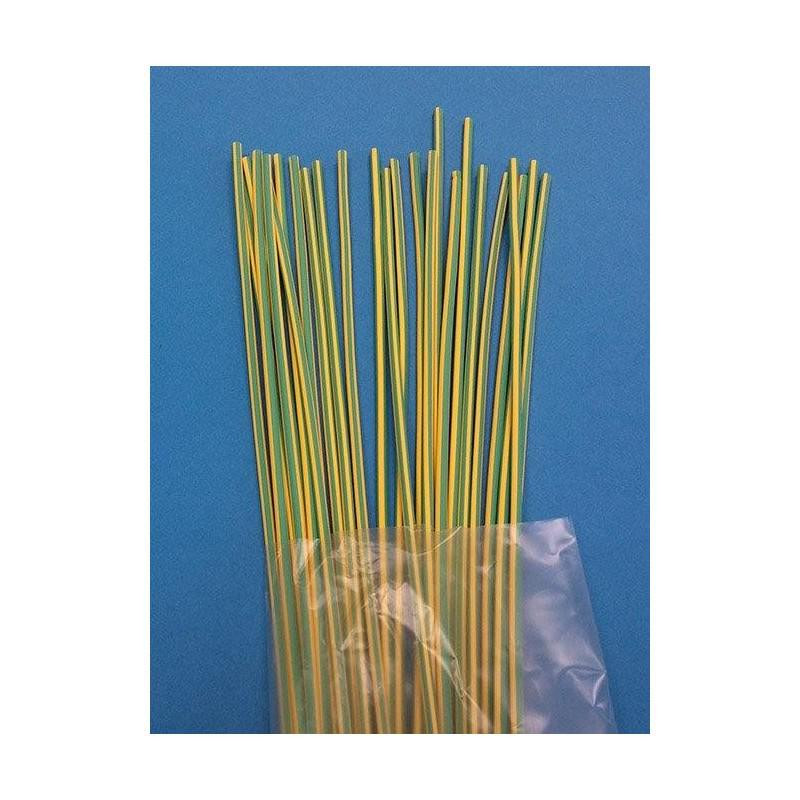 TUBO TERMORETRACTIL Ø 2 4mm X 1 2m AMARILLO/VERDE