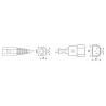 CABLE PROLONGADOR IEC-C3 A IEC-C14 3 metros