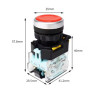 INTERRUPTOR DE BOTON 22MM 220V ROJO