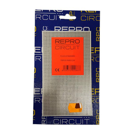 PLACA PERFORADA BAQUELITA TOPOS 90X155MM