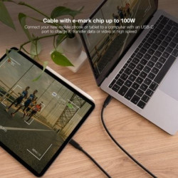 CABLE USB C -C MACHOS HASTA 100W 20Gbps 3m 