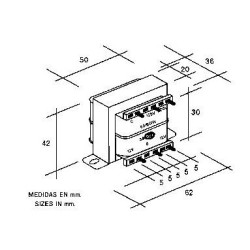TRANSFORMADOR ABIERTO 230V- 12 12V 0 5A 